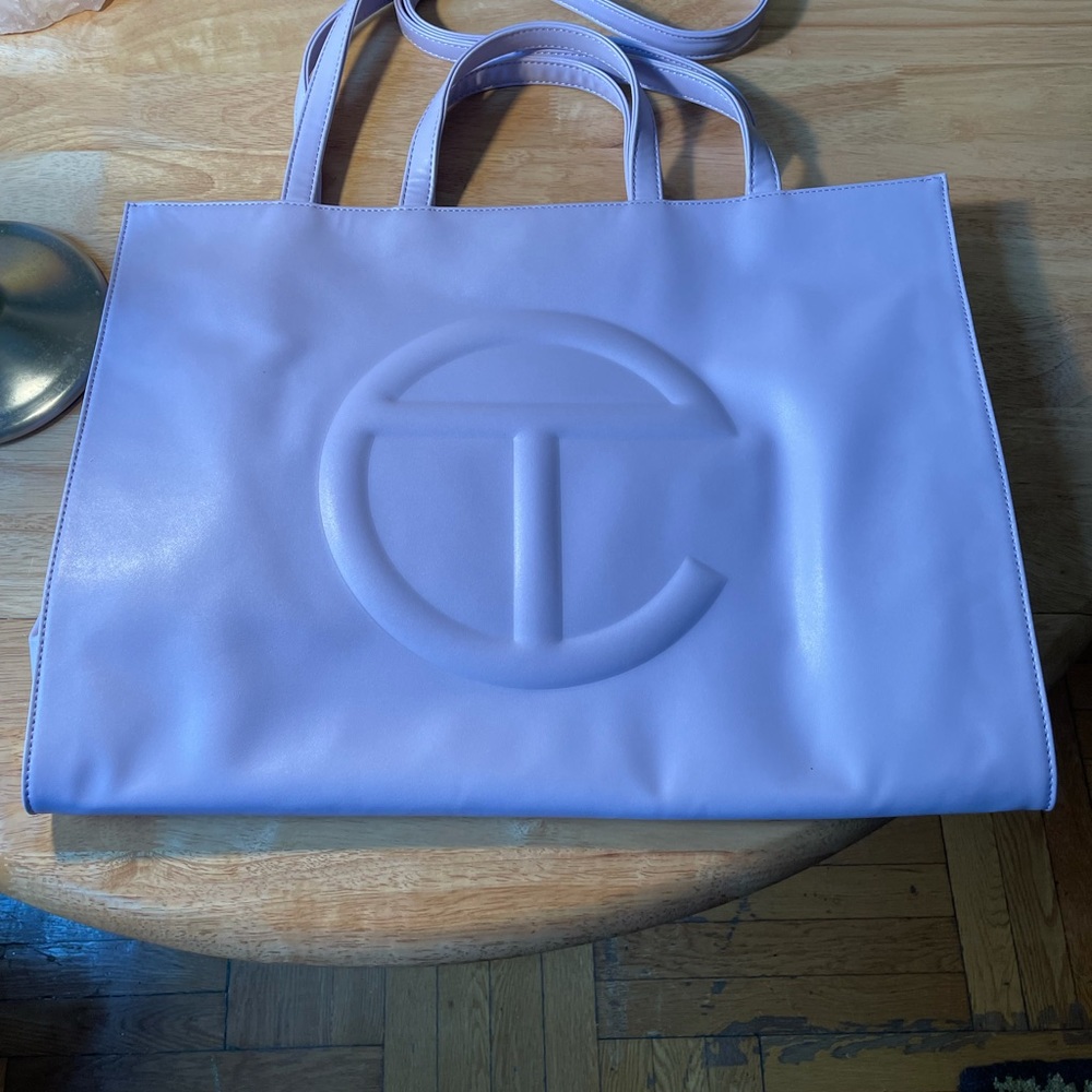 Telfar Bags Lavendar and Gold Large